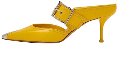 (Women) Alexander McQueen Punk Buckle Mule High Heel 'Yellow' 709993WHSWD7097 (Women) Alexander McQueen Punk Buckle Mule High Heel 'Yellow' 709993WHSWD7097