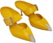Lookbook (W) Alexander McQueen Punk Buckle Mule Tumit Tinggi 'Kuning' 709993WHSWD7097