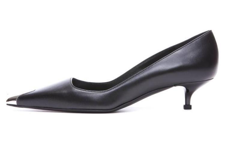 Buy (W) Alexander McQueen Talon Haut Punk en Cuir ''Stiletto Noir'' 757496WIEA11081