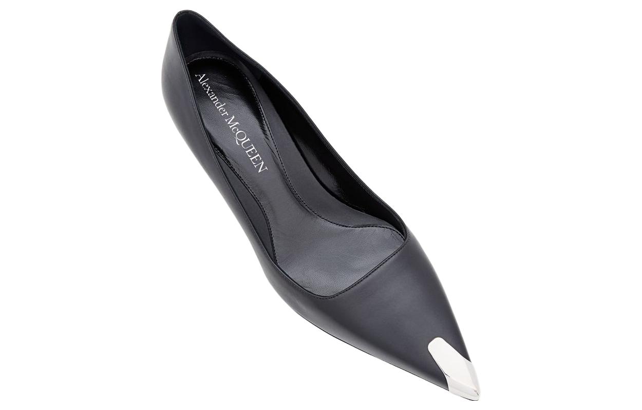 Order (W) Alexander McQueen Talon Haut Punk en Cuir ''Stiletto Noir'' 757496WIEA11081