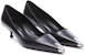 (W) Alexander McQueen Kasut Tumit Tinggi 'Black Stiletto' Kulit Punk 757496WIEA11081
