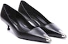 Shop (W) Alexander McQueen Kasut Tumit Tinggi 'Black Stiletto' Kulit Punk 757496WIEA11081