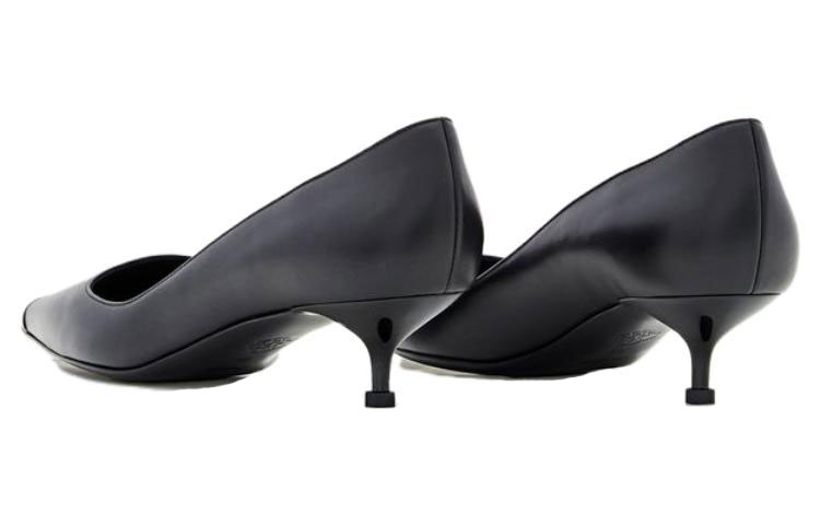 Purchase (W) Alexander McQueen Talon Haut Punk en Cuir ''Stiletto Noir'' 757496WIEA11081