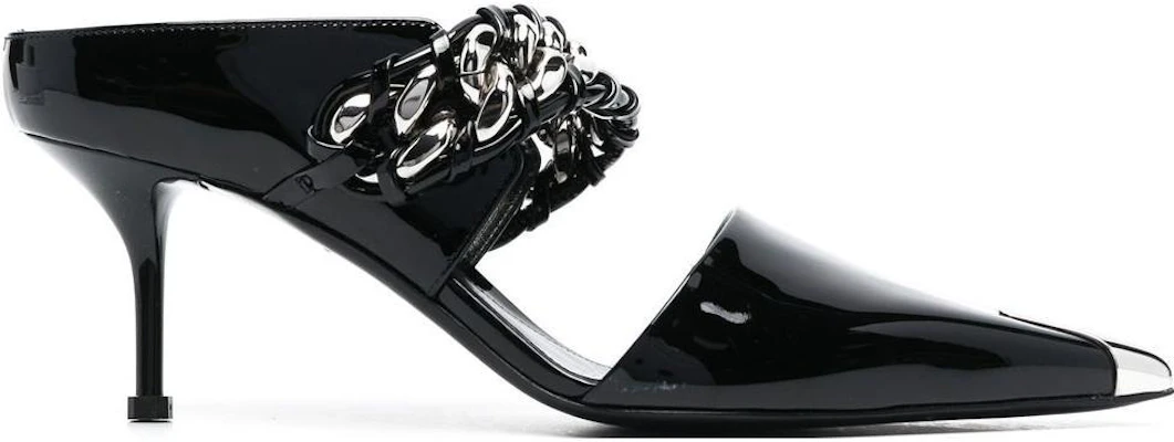 (W) Sandalo con Tacco Alto in Pelle Alexander McQueen ''Black Patent'' 718868WIA3E1081 Order (W) Sandalo con Tacco Alto in Pelle Alexander McQueen ''Black Patent'' 718868WIA3E1081
