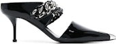 Order (W) Alexander McQueen Punk Sandal Tumit Tinggi 'Black Patent' Kulit Hitam 718868WIA3E1081