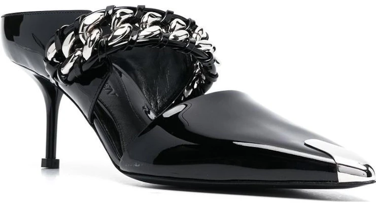 (W) Sandalo con Tacco Alto in Pelle Alexander McQueen ''Black Patent'' 718868WIA3E1081 Lookbook (W) Sandalo con Tacco Alto in Pelle Alexander McQueen ''Black Patent'' 718868WIA3E1081