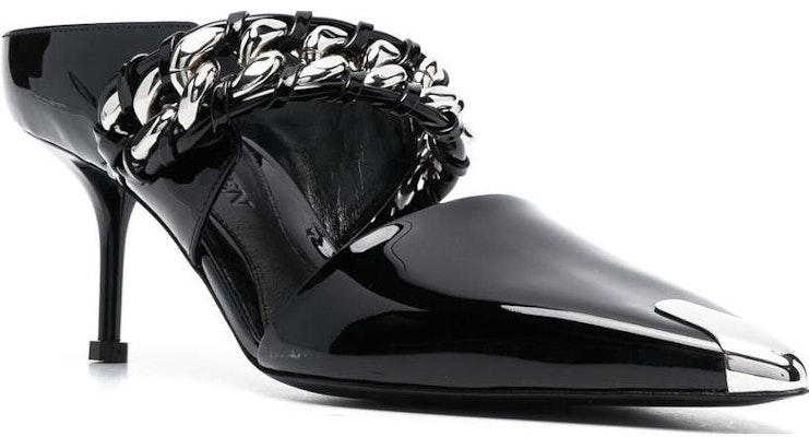 (Women) Alexander McQueen Punk Leather Sandal High Heel 'Black Patent' 718868WIA3E1081 Lookbook (Women) Alexander McQueen Punk Leather Sandal High Heel 'Black Patent' 718868WIA3E1081