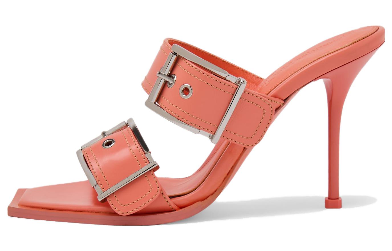 Buy (W) アレキサンダー・マックイーン パンクレザー スライド アプリコット 709990WHSWD7876
