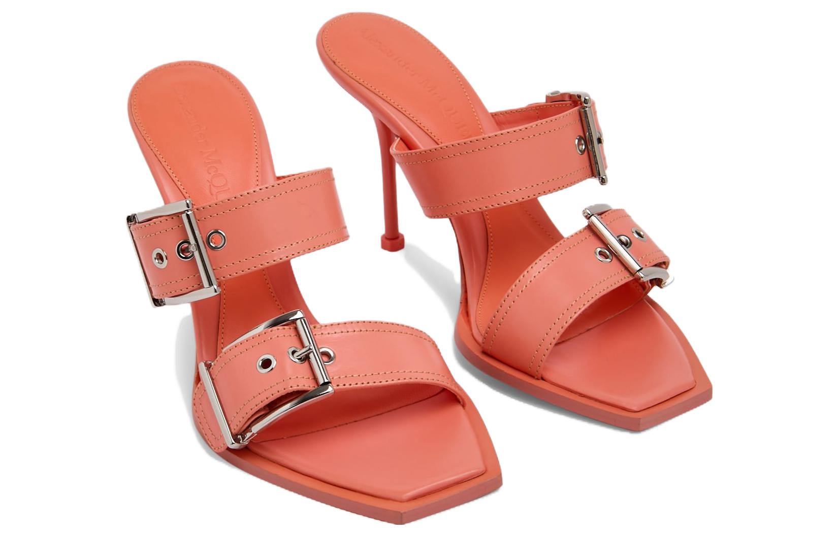 Lookbook (Women) Alexander McQueen Punk Leather Slide 'Apricot' 709990WHSWD7876