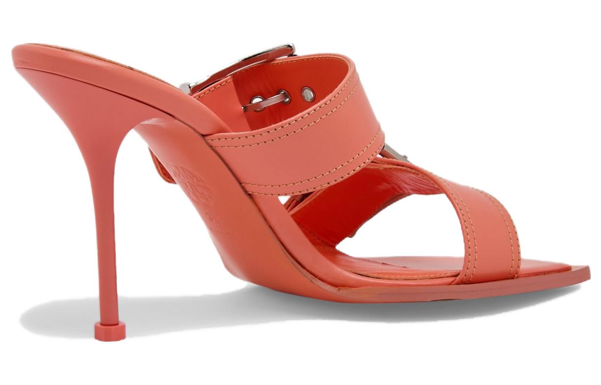 Shop (Women) Alexander McQueen Punk Leather Slide 'Apricot' 709990WHSWD7876
