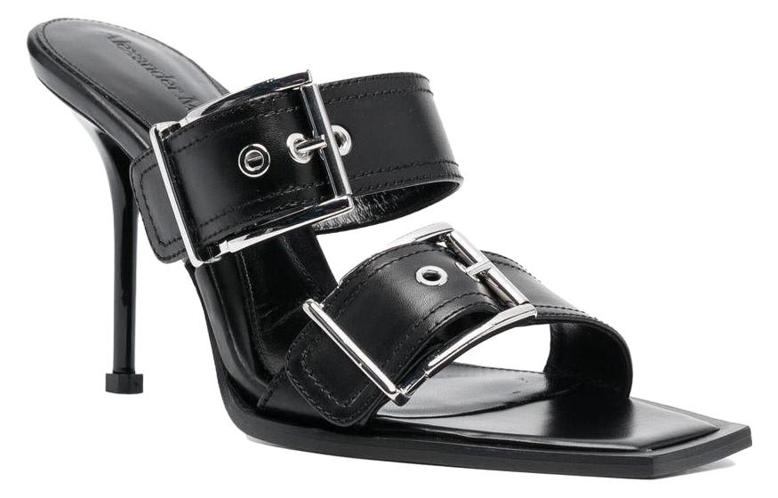 Order (W) 알렉산더 맥퀸 펑크 레더 슬라이드 (블랙) 709990WHSWD1081