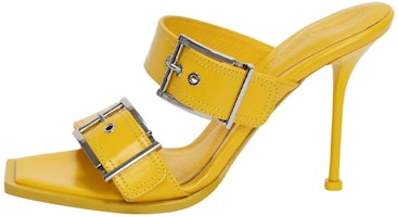 (Women) Alexander McQueen Punk Leather Slide 'Yellow Fashion' 709990WHSWD7097 (Women) Alexander McQueen Punk Leather Slide 'Yellow Fashion' 709990WHSWD7097