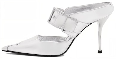 (Women) Alexander McQueen Punk Metallic Mules 'Silver' 780791W4WG18100 (Women) Alexander McQueen Punk Metallic Mules 'Silver' 780791W4WG18100