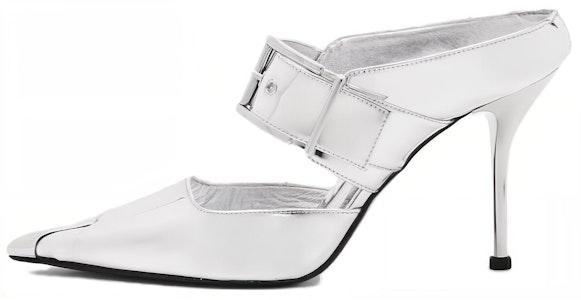 Alexander McQueen亞歷山大麥昆 PU 尖頭萬用 細跟 高跟鞋 女款 銀色 Buy Alexander McQueen亞歷山大麥昆 PU 尖頭萬用 細跟 高跟鞋 女款 銀色