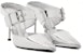 (W) Alexander McQueen Punk Kasut Bertumit Logam 'Perak' 780791W4WG18100