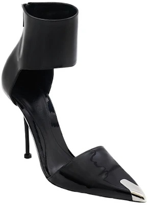 (W) Alexander McQueen Tacchi Punk in Pelle Verniciata Argento ''Nero'' 718859WHJUM1081 Order (W) Alexander McQueen Tacchi Punk in Pelle Verniciata Argento ''Nero'' 718859WHJUM1081