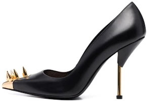 (Women) Alexander McQueen Punk Pumps Gold 'Black' 651714WHWQ21088 (Women) Alexander McQueen Punk Pumps Gold 'Black' 651714WHWQ21088