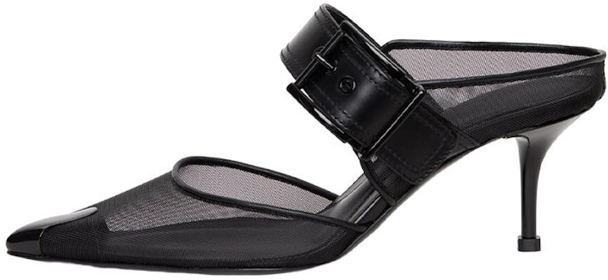 (Women) Alexander McQueen Punk Punk Black 'Buckle Open-Heel' 744485W4AB21000 Buy (Women) Alexander McQueen Punk Punk Black 'Buckle Open-Heel' 744485W4AB21000