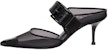(W) Alexander McQueen Punk Punk Hitam 'Buckle Open-Heel' 744485W4AB21000