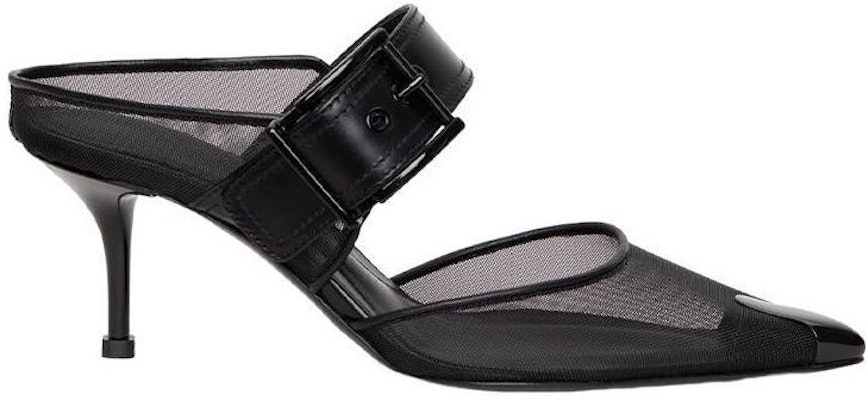 (Women) Alexander McQueen Punk Punk Black 'Buckle Open-Heel' 744485W4AB21000 Order (Women) Alexander McQueen Punk Punk Black 'Buckle Open-Heel' 744485W4AB21000