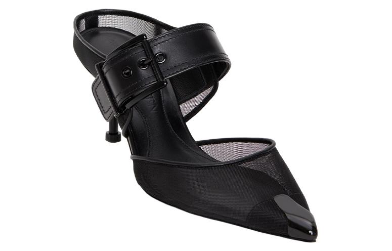 Lookbook (Women) Alexander McQueen Punk Punk Black 'Buckle Open-Heel' 744485W4AB21000