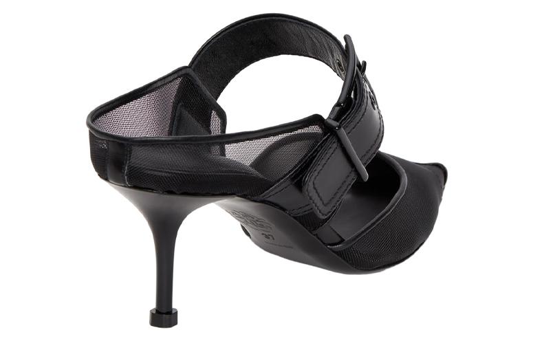 Shop (Women) Alexander McQueen Punk Punk Black 'Buckle Open-Heel' 744485W4AB21000