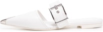 Buy (W) Alexander McQueen Punk Slipper 'Kulit Anak Lembu Putih Tumit Terbuka' 733188WHSWD9359
