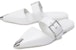 (W) Alexander McQueen Punk Slipper 'Kulit Anak Lembu Putih Tumit Terbuka' 733188WHSWD9359