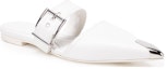 Shop (W) Alexander McQueen Punk Slipper 'Kulit Anak Lembu Putih Tumit Terbuka' 733188WHSWD9359