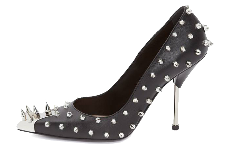 (Women) Alexander McQueen Punk Stud 'Black' 651711WHS4I1081