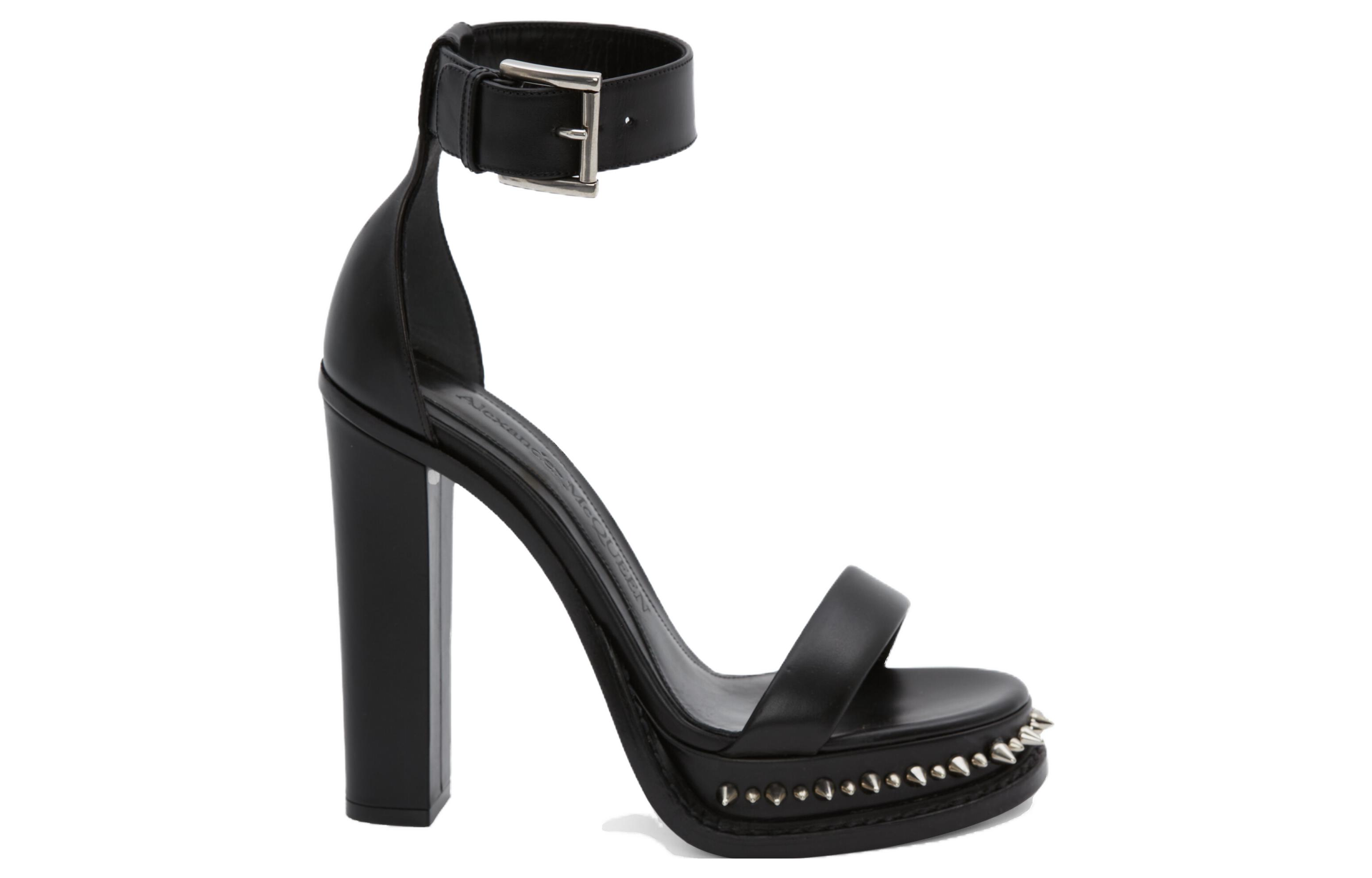 Order (W) Sandalia Plataforma con Tachuelas Alexander McQueen Punk 'Negro' 687830WHWQ11081