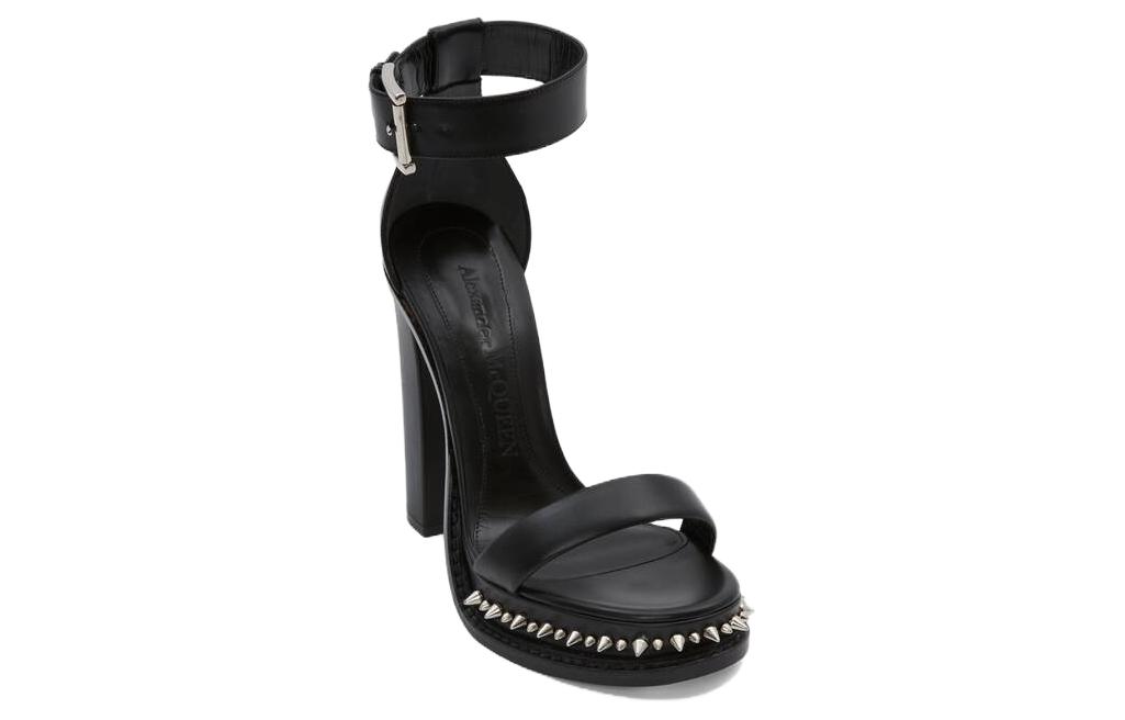 Shop (W) Sandalia Plataforma con Tachuelas Alexander McQueen Punk 'Negro' 687830WHWQ11081