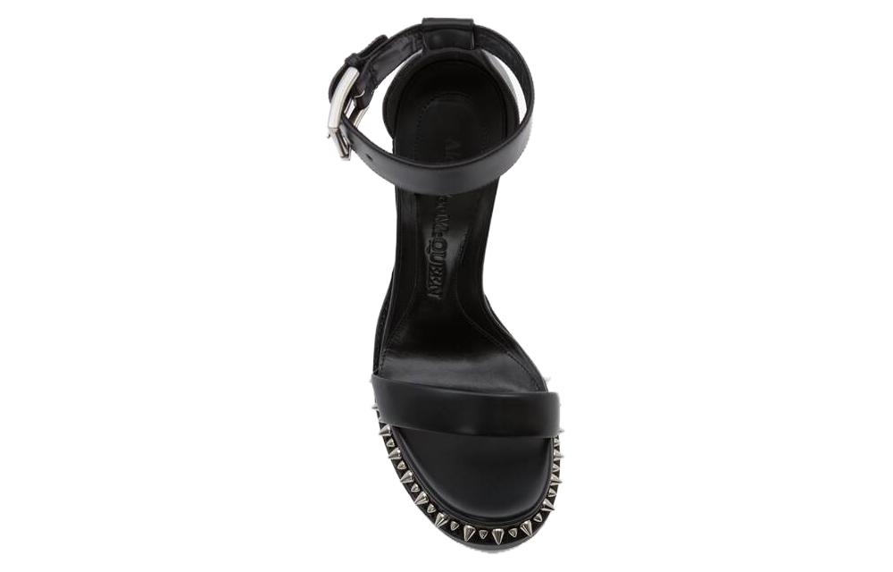 Purchase (W) Sandalia Plataforma con Tachuelas Alexander McQueen Punk 'Negro' 687830WHWQ11081
