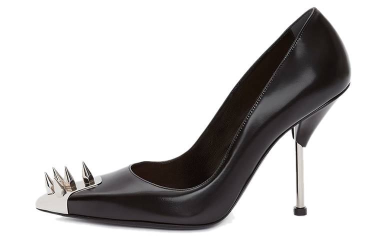 (Women) Alexander McQueen Punk Stud Pump 'Black' 651714WHV7B1081