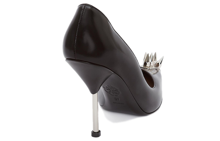 Purchase Alexander McQueen 亞歷山大·麥昆 Punk Stud Pump 時尚尖頭細跟高筒鞋 女款 黑