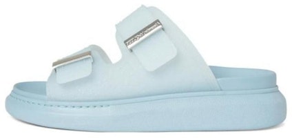 (Women) Alexander McQueen PVC Buckle Detail Round Toe Platform 'Light Blue' 708098W4U734628 (Women) Alexander McQueen PVC Buckle Detail Round Toe Platform 'Light Blue' 708098W4U734628