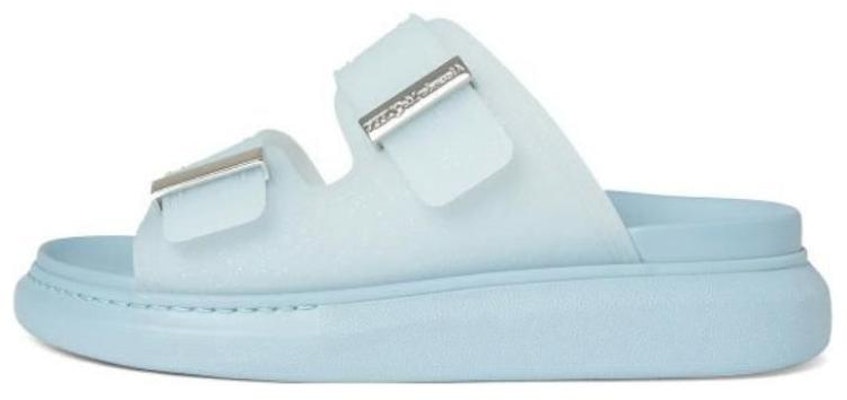(Women) Alexander McQueen PVC Buckle Detail Round Toe Platform 'Light Blue' 708098W4U734628 Buy (Women) Alexander McQueen PVC Buckle Detail Round Toe Platform 'Light Blue' 708098W4U734628
