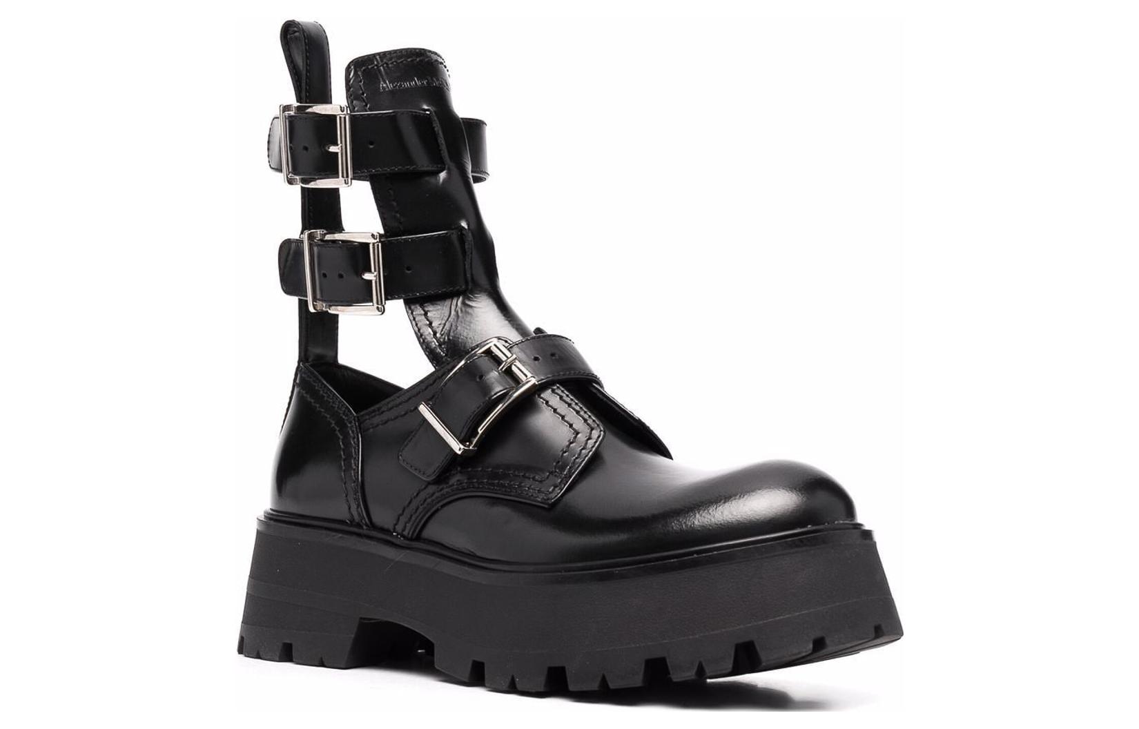 Lookbook (W) Bota Alexander McQueen Rave Buckle 'Negra' 700078WIC631081