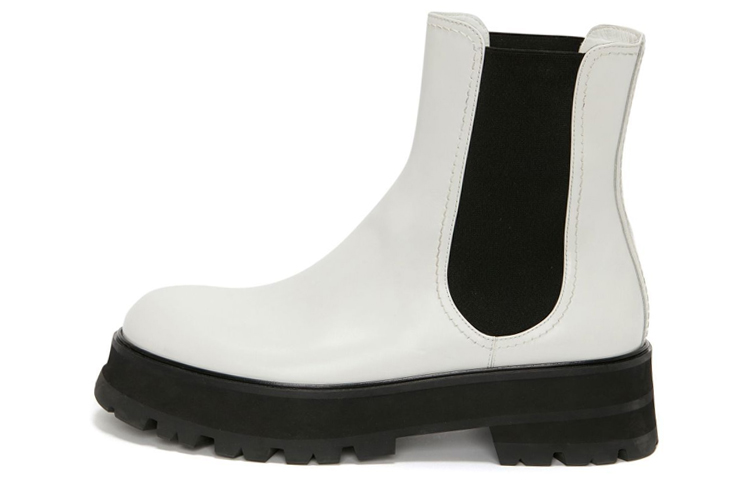 (Women) Alexander McQueen Rave Chelsea Boot 'White Black' 700077WIC629360