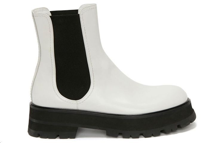 Order (W) 亚历山大·麦昆 Rave 切尔西靴 白黑配色 700077WIC629360