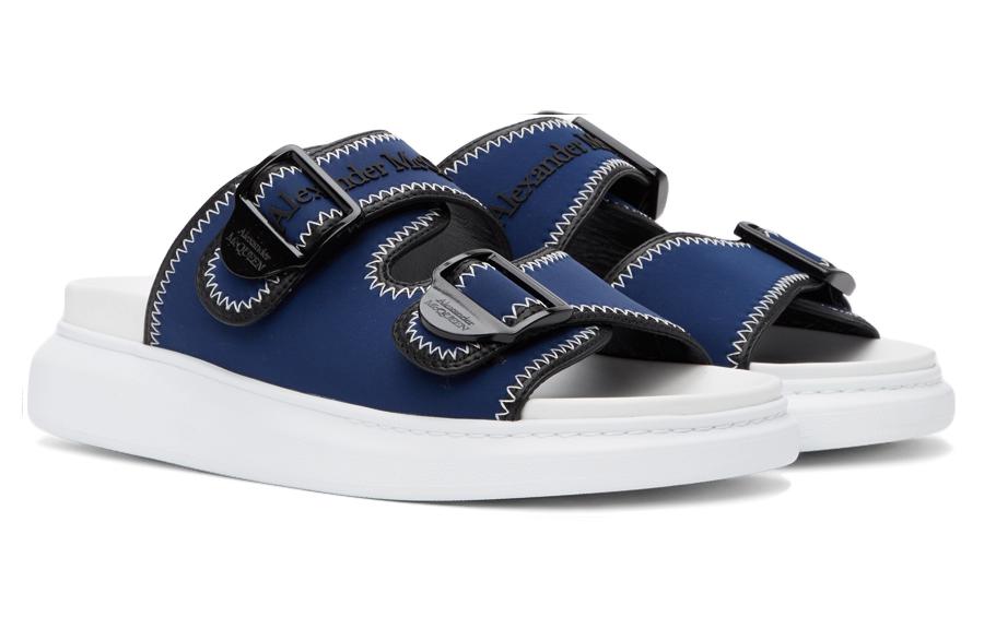 (W) Alexander McQueen Rubber Slide 'White Blue' 圖 2