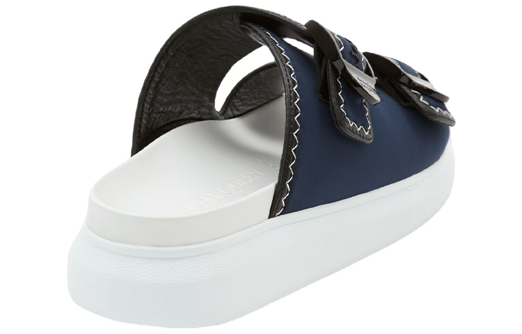 (W) Alexander McQueen Rubber Slide 'White Blue' 圖 4