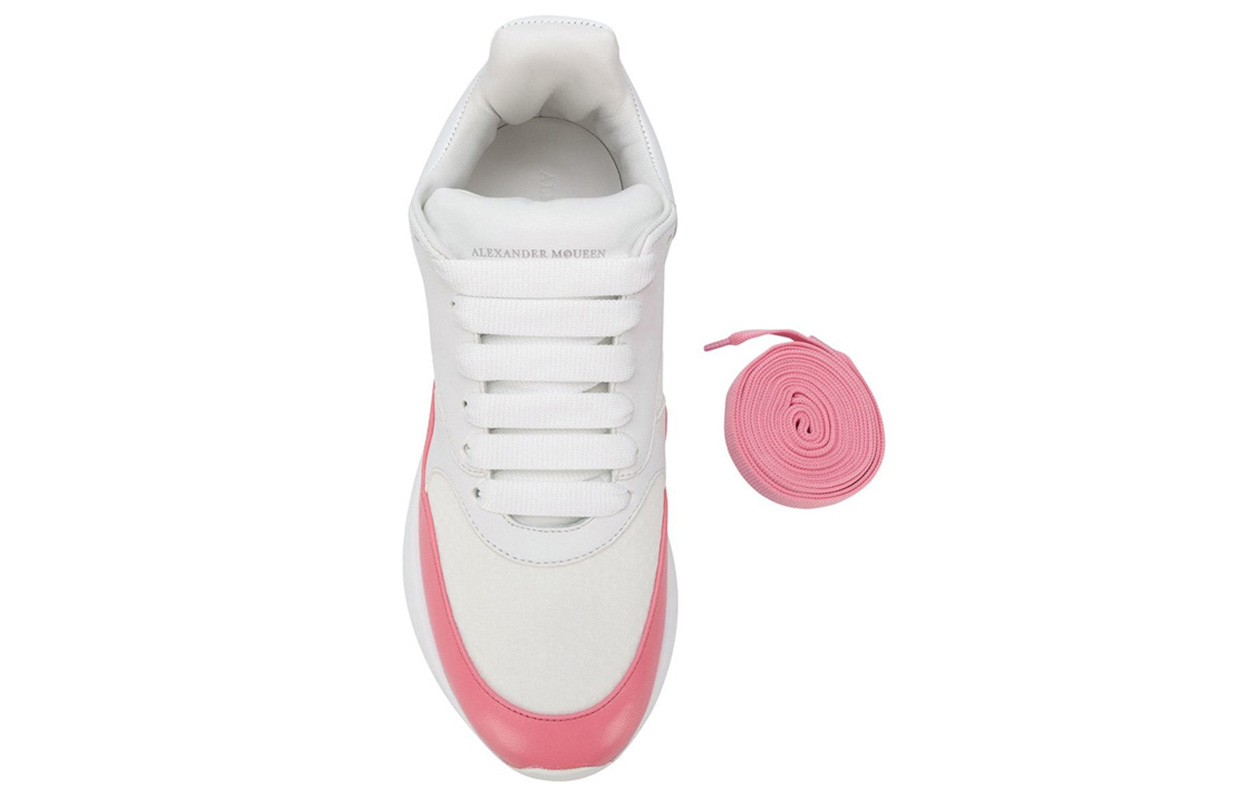 (W) Alexander McQueen RNNR Sneaker 'White Flamingo Pink' 圖 5