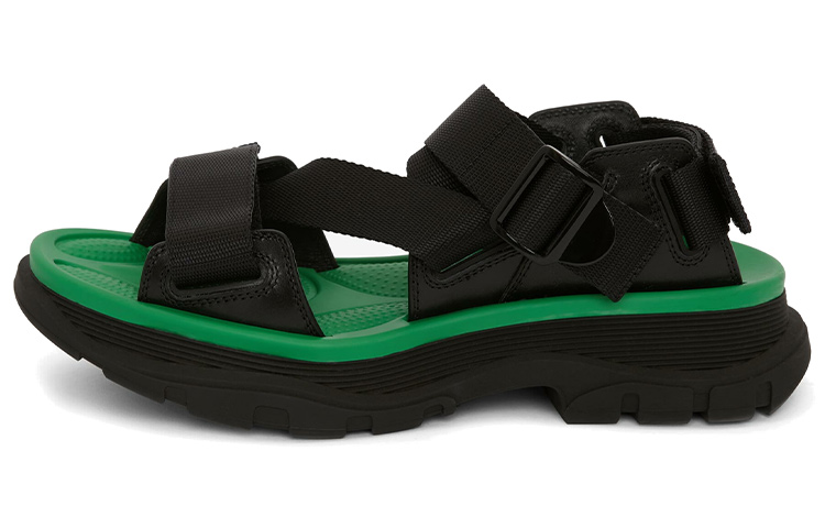 (Women) Alexander McQueen Sandal 'Black Green Fashion Casual' 667285W4R511395