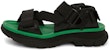 (W) Alexander McQueen Sandal 'Berkasual Fesyen Hitam Hijau' 667285W4R511395