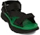 (W) Alexander McQueen Sandal 'Berkasual Fesyen Hitam Hijau' 667285W4R511395