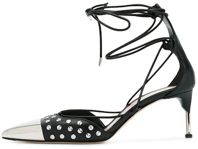 (W) 알렉산더 맥퀸 블랙 셀프타이 샌들 571657WHMUJ1081 Buy (W) 알렉산더 맥퀸 블랙 셀프타이 샌들 571657WHMUJ1081