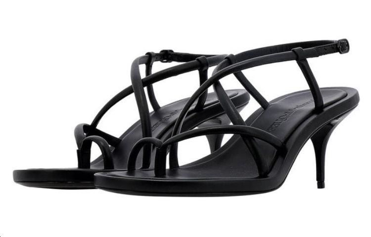 Shop (W) Alexander McQueen Sandal 'Fashion Minimalist Hitam' 666653WHW261000