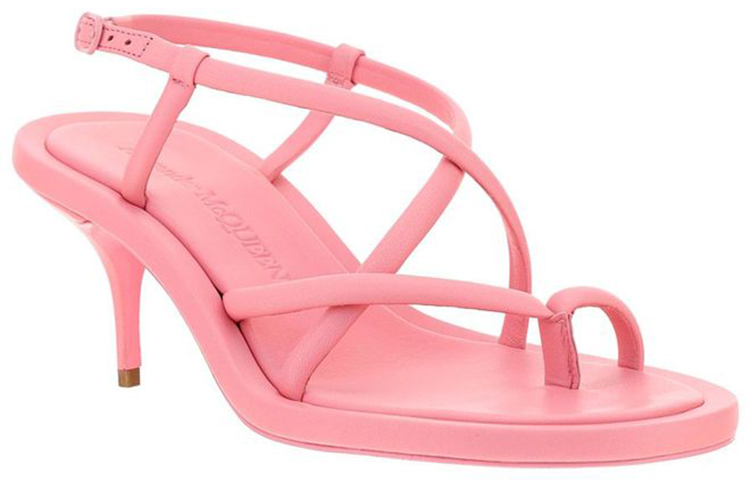 Order (W) アレキサンダー・マックイーン ピンクキトゥンヒールサンダル 666653WHW265483