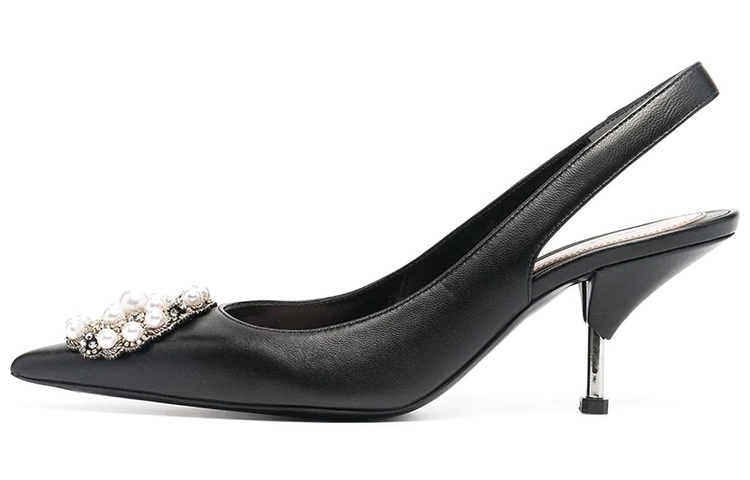 (Women) Alexander McQueen Sandal High Heels 'Embellished Wraparound Black' 651806WHW251081